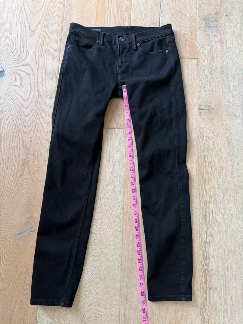 Black Straight-Leg Jeans